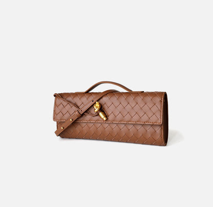 Fashion-Forward Woven Leather Clutch Bag for Women’s Special Events