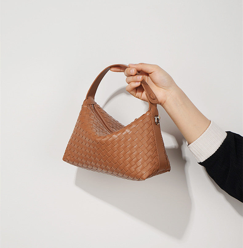 Stylish Handwoven Leather Shoulder Bag for Women