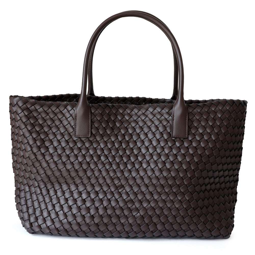 Handwoven Leather Fashion Tote for Women with Spacious Design woyaza