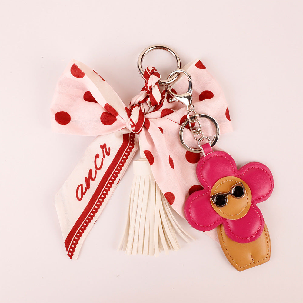Handmade tassel charm for someone who loves pink accessories