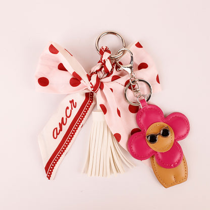 Handmade tassel charm for someone who loves pink accessories