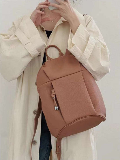 Sleek Leather Backpacks for Stylish Women woyaza