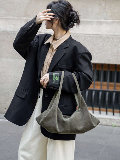 Stylish Genuine Leather Big Capacity Tote Bag Satchel Crossbody Shoulder Bag woyaza