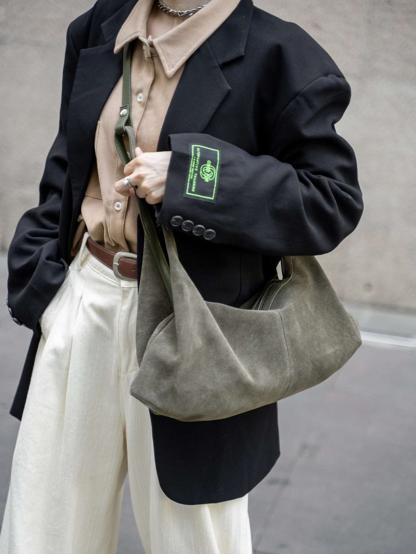 Elegant Luxury Cowhide Large Capacity Tote Bag Crossbody Single-shoulder Handbag woyaza
