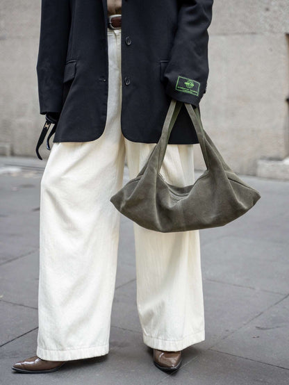 Chic Designer Genuine Leather Spacious Tote Crossbody Bag Shoulder Purse woyaza