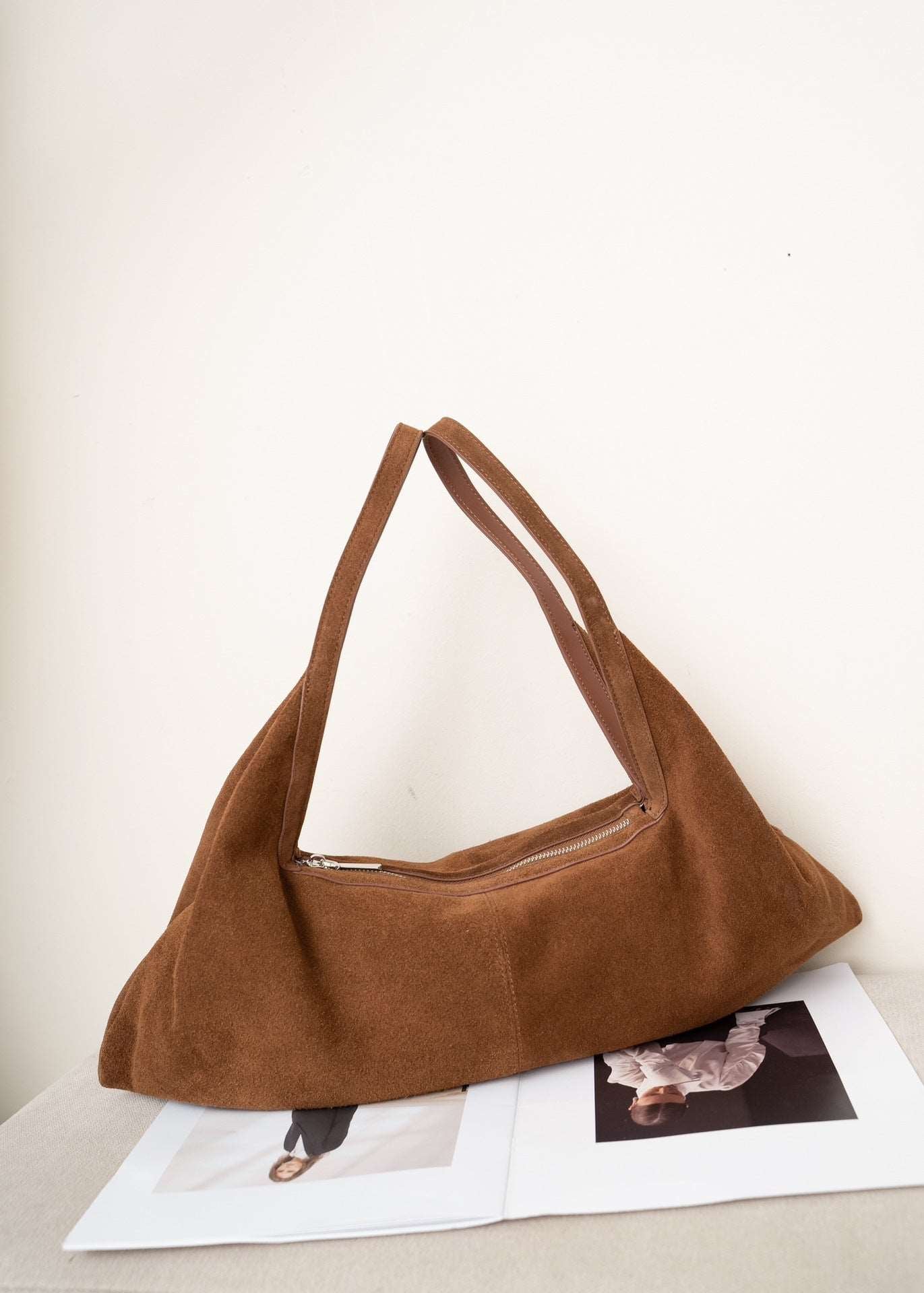 Sophisticated Premium Cowhide Big Capacity Tote Bag Sling Bag Shoulder Bag woyaza