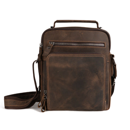 Premium Leather Satchel for Men's Everyday Carry Woyaza