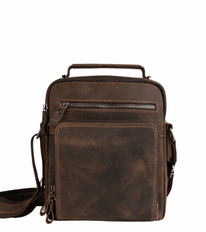 Leather Vintage Men's Crossbody Bag Woyaza