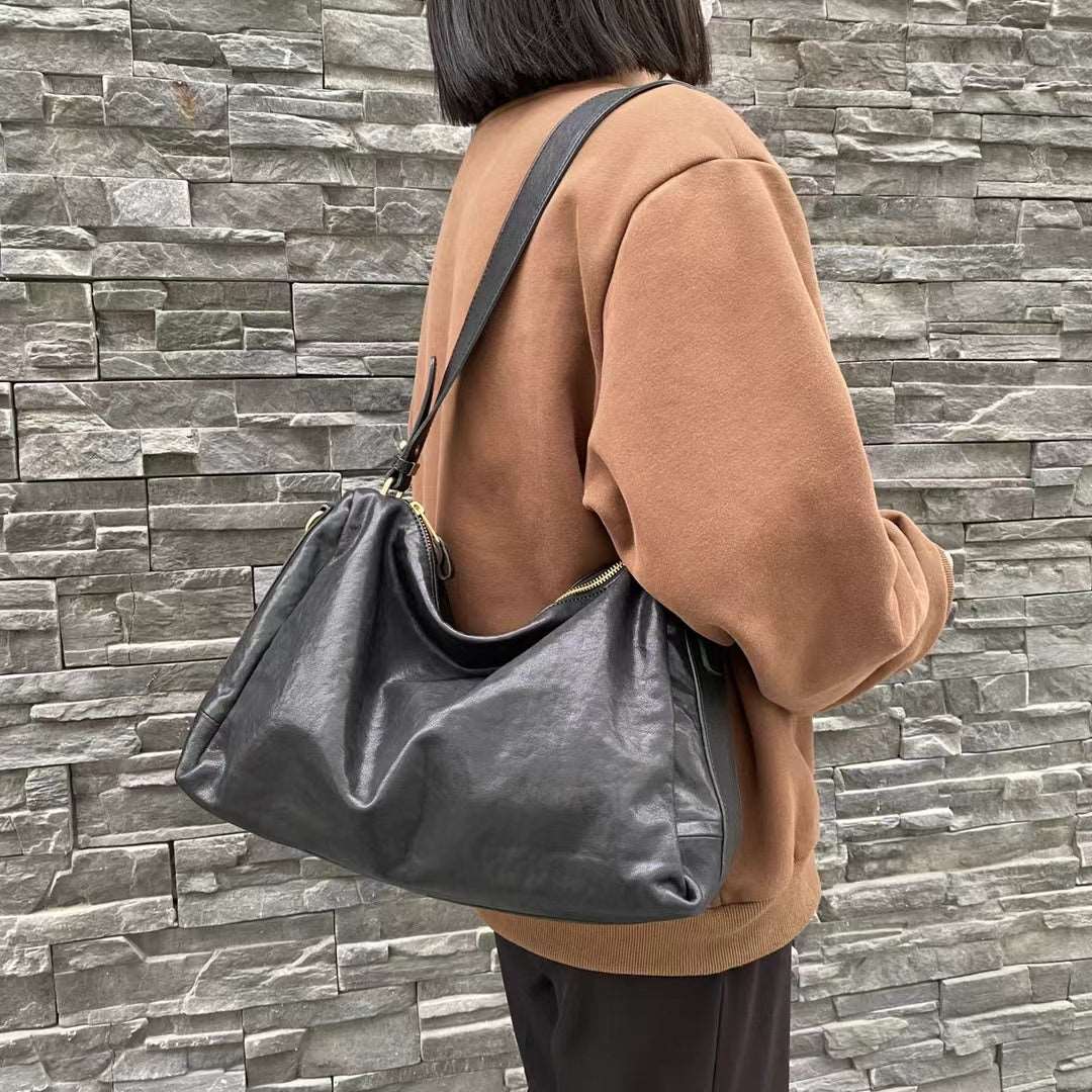 Sophisticated Retro Leather Messenger Bag for Ladies