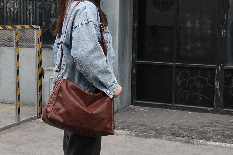 Chic Retro Leather Handbag for Everyday Use