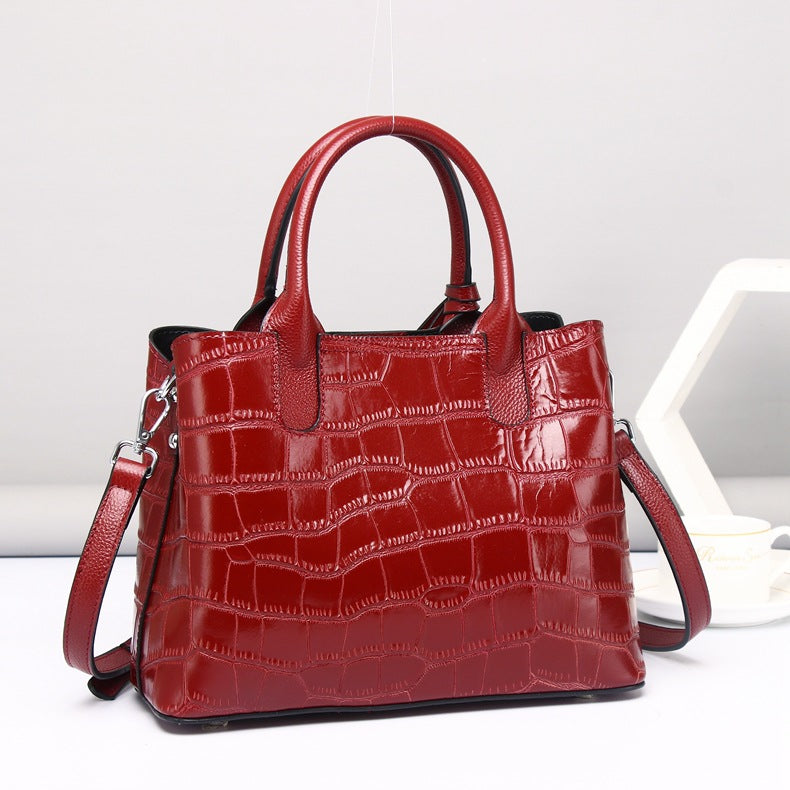 Trendy Leather Women's Work Handbag woyaza