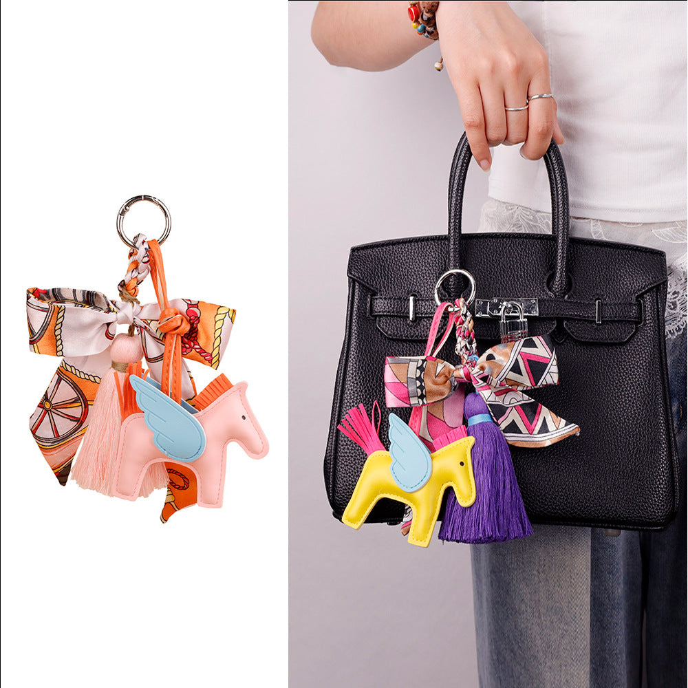 Horse-themed accessory for a tote or travel bag