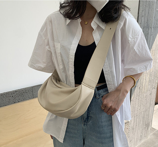 Comfortable hands-free shoulder bag for dog walking and neighborhood errands