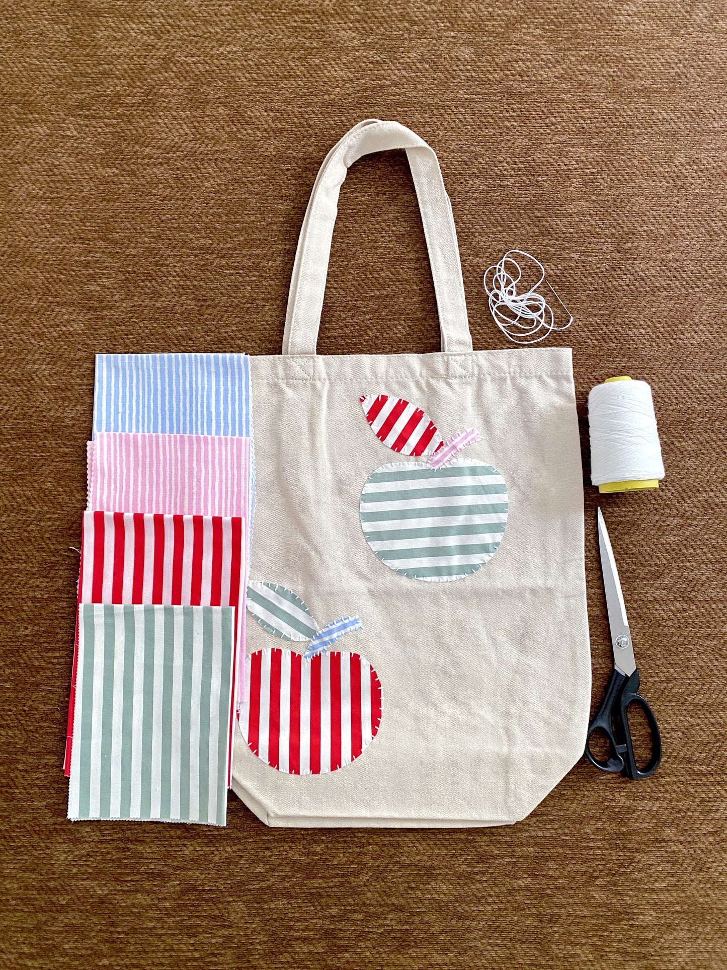 Handmade style patchwork tote given as thoughtful gift for college student