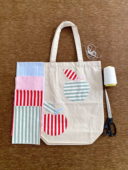 Handmade style patchwork tote given as thoughtful gift for college student