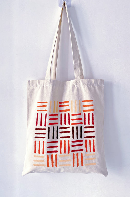 laid-back style tote bag used for bookstore visits and slow afternoons