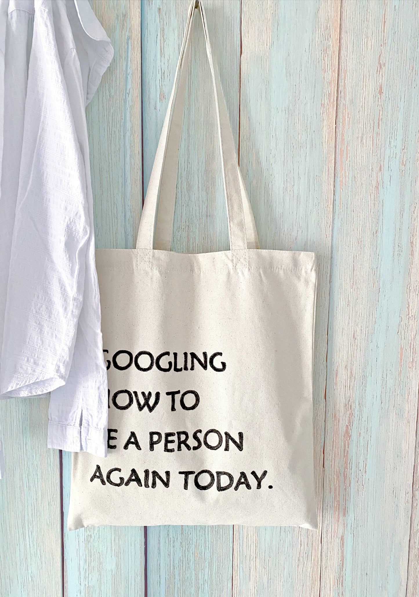 unique gift idea: eco-friendly canvas bag with inspiring phrases