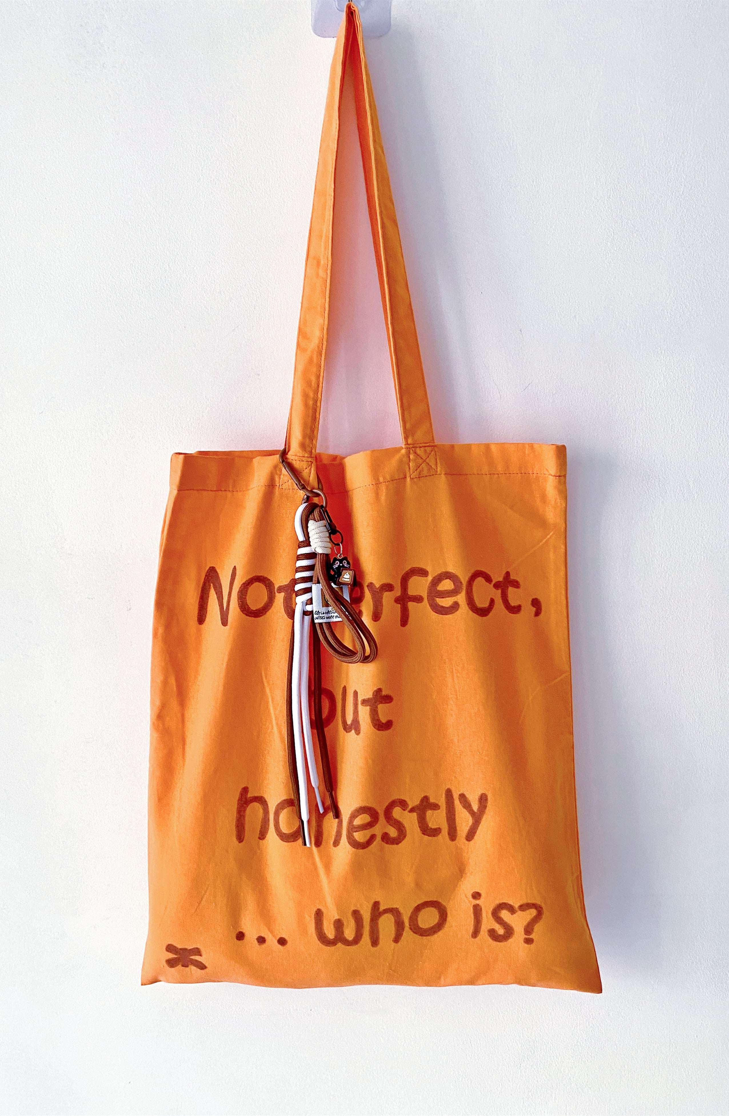 Orange Cotton Tote Bag | Cheerful Everyday Carry & Gift Idea – woyaza