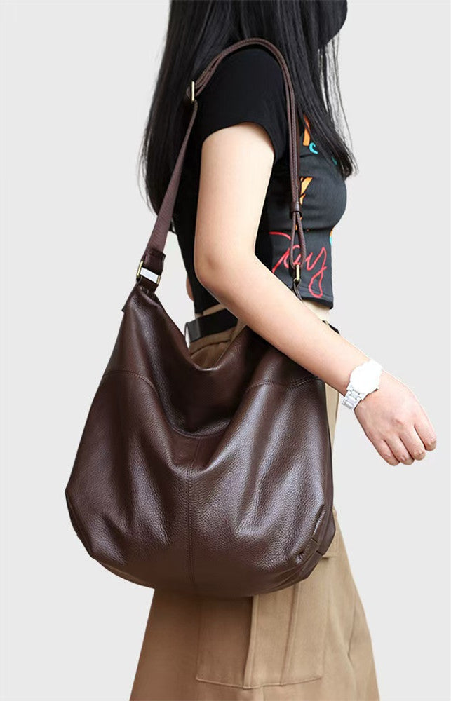 Women’s Vintage Soft Leather Shoulder Bag for Everyday Use