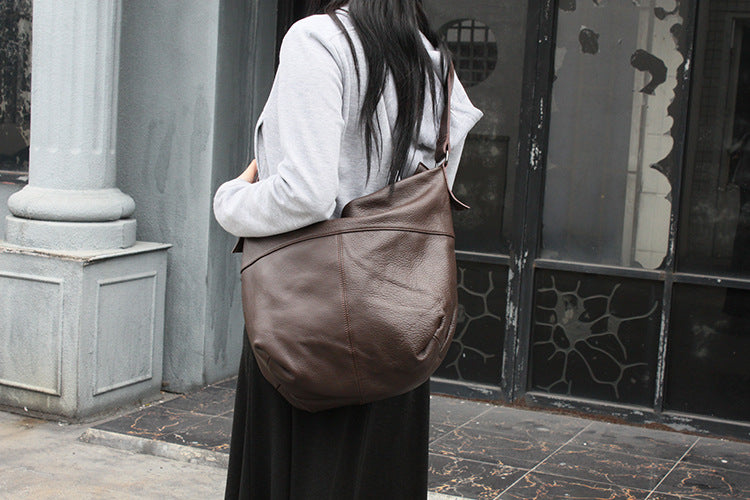 Vintage Leather Tote Bag for Women with Soft Touch