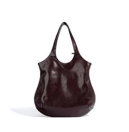 Women's Designer Leather Bucket Tote with Versatile Carrying Options