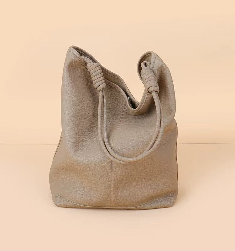 Lightweight Ladies Genuine Leather Bucket Bag Perfect for Daily Errands