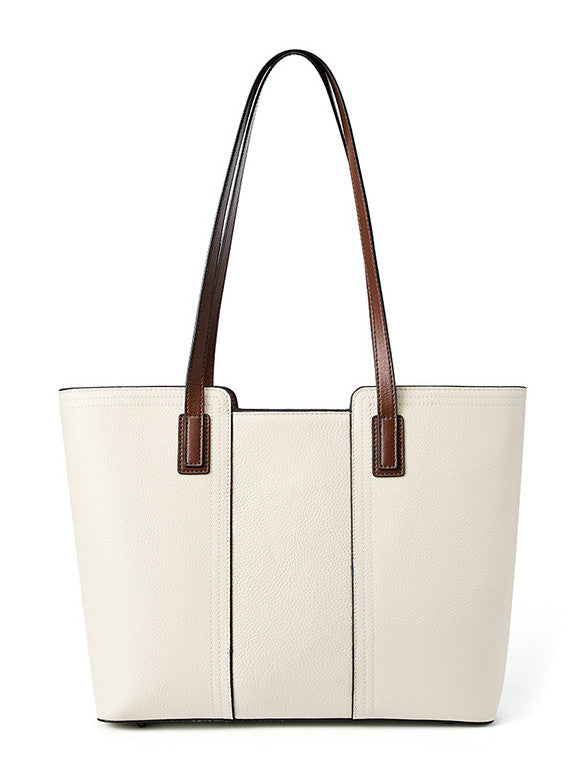 Stylish Ladies Genuine Leather Tote Bag with Large Capacity