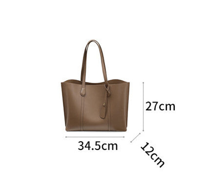 Modern Genuine Leather Ladies' High Capacity Work Tote Beach Bag woyaza