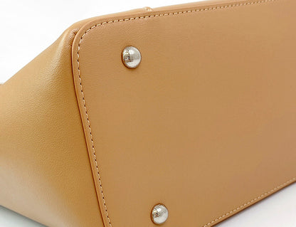 Modern Ladies' Designer Genuine Leather Large Capacity Tote Handbag woyaza