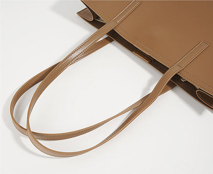 Durable Genuine Leather Women's Stylish Work Tote Shoulder Bag woyaza