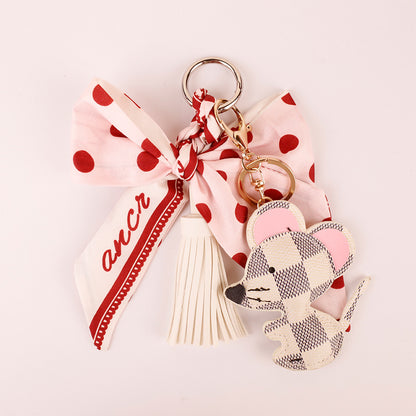 Polka dot handbag charm for a friend who likes cute details