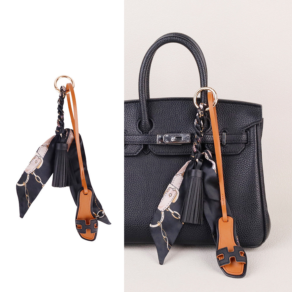 Handcrafted leather charm for handbag lovers