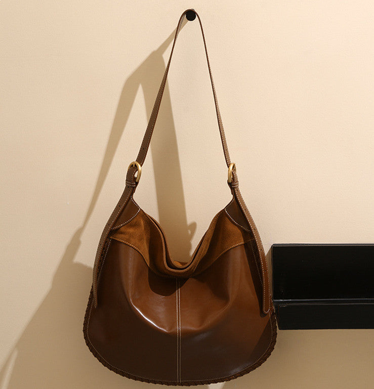 Vintage Style Leather Saddle Bag