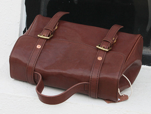 Elegant Retro Leather Briefcase Handbag for Office Executives