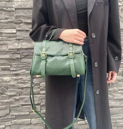 Versatile Leather Shoulder Bag for Office Use