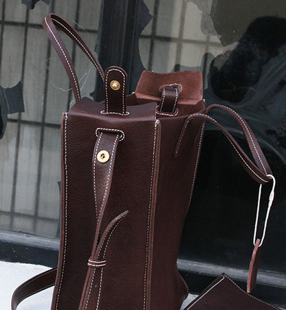 Leather Tote Bag with Minimalist Design