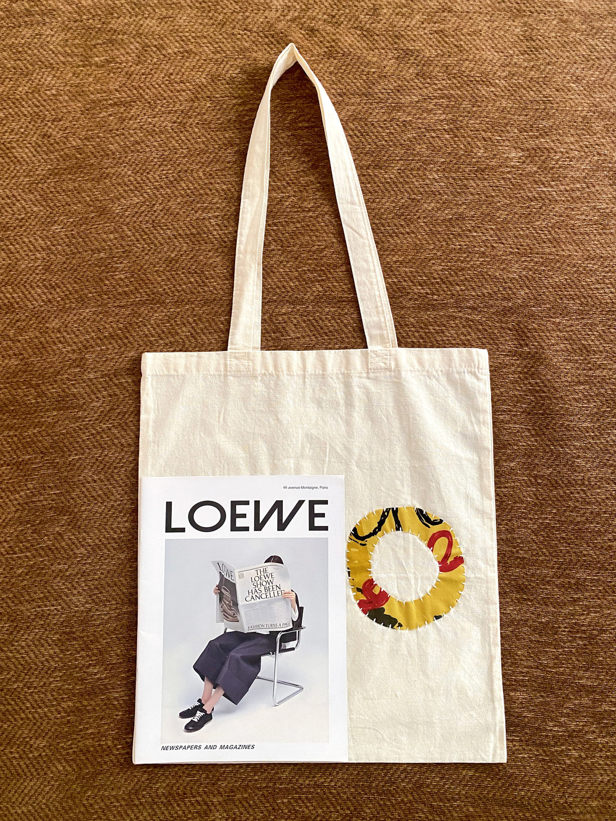Foldable cotton tote for daily outings