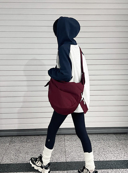 Casual half moon bag for coffee shop outings
