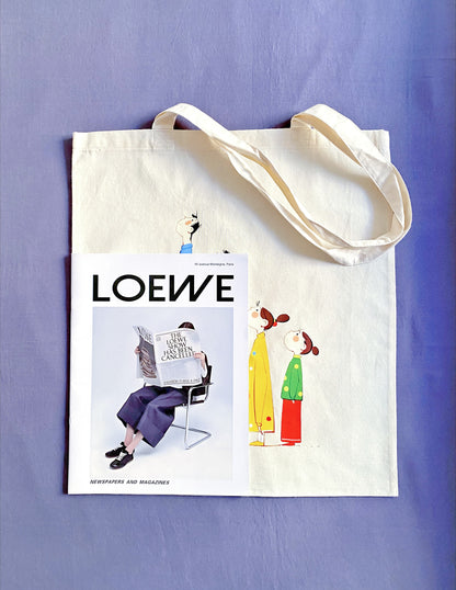 Ethical fashion gift idea featuring a soft-touch cotton bag with artisan prints.