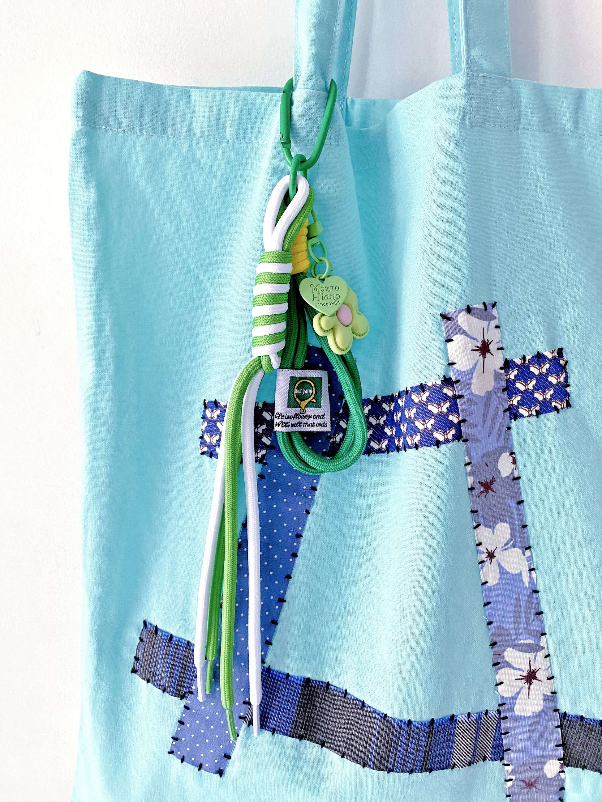 soft foldable tote with hand-stitched patchwork for slow everyday use