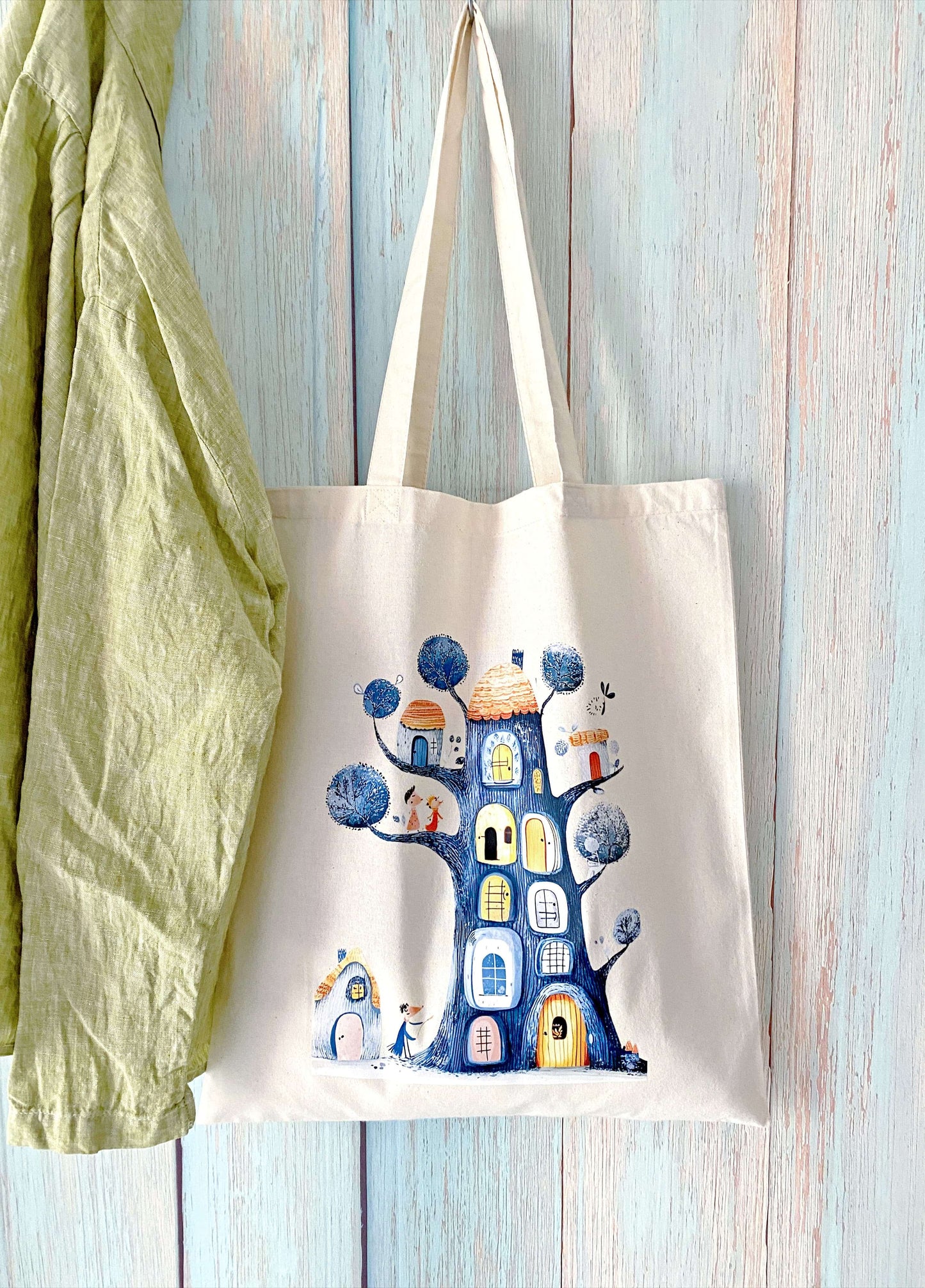 Soft and durable eco cotton shoulder bag with minimalist print, suitable for shopping, books, and everyday carry