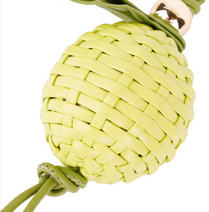 Lime leaf keychain accessory for keys and purses