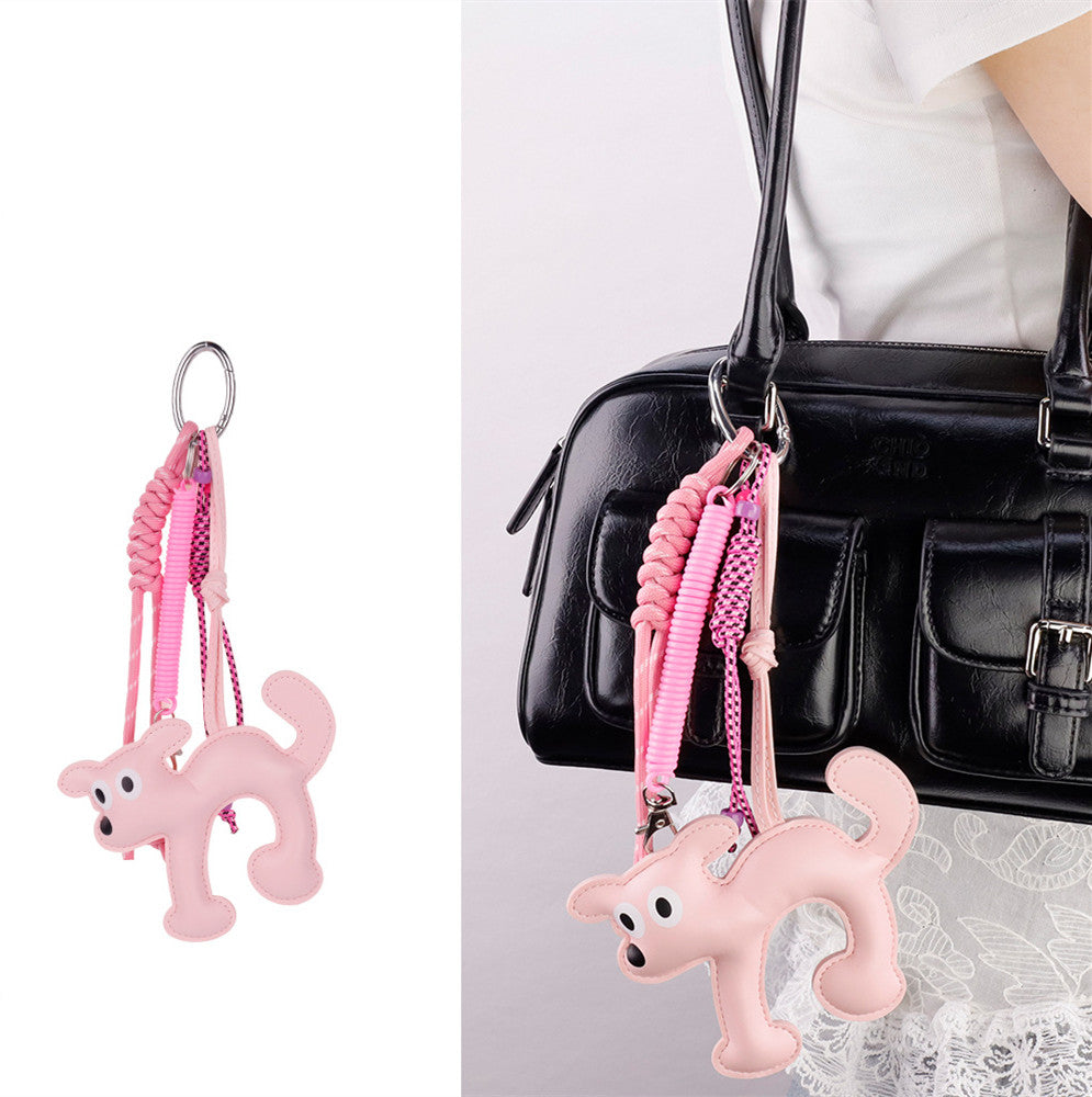 Woven puppy charm for cute bag styling