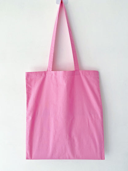 High-quality cotton fabric bag with a durable hand-stitched motif