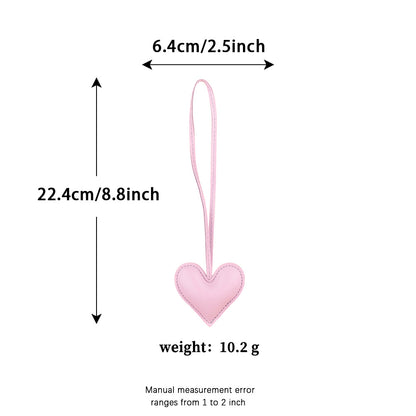 Decorative PU heart charm with braided scarf