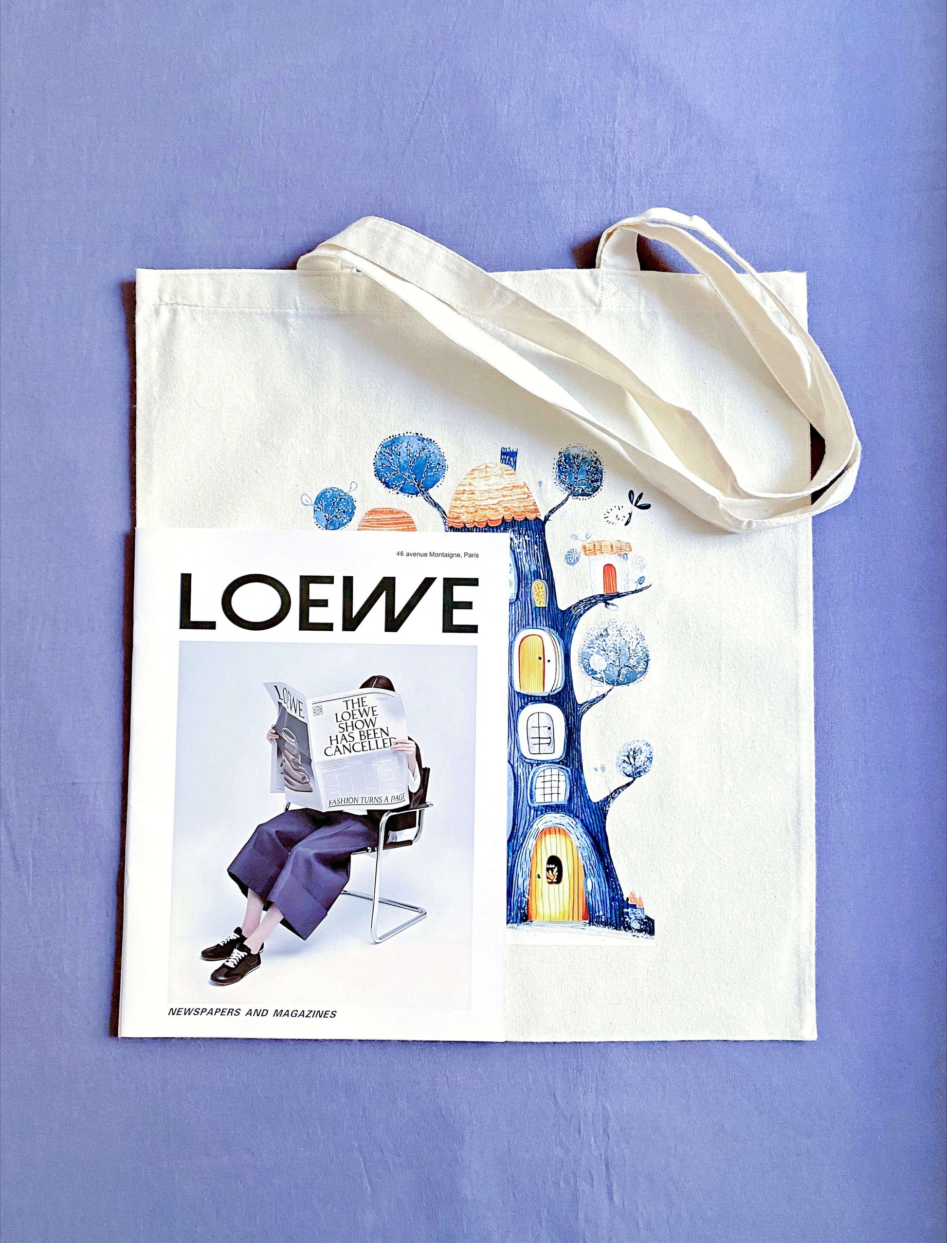 Dream Treehouse print on a lightweight, durable tote—perfect for daily use or as a gift for someone who loves creative and sustainable designs.