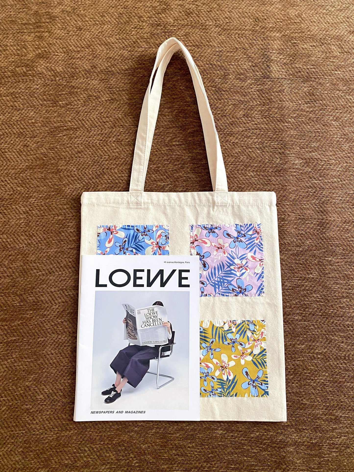 Practical large tote bag with handmade details for a thoughtful thank-you gift