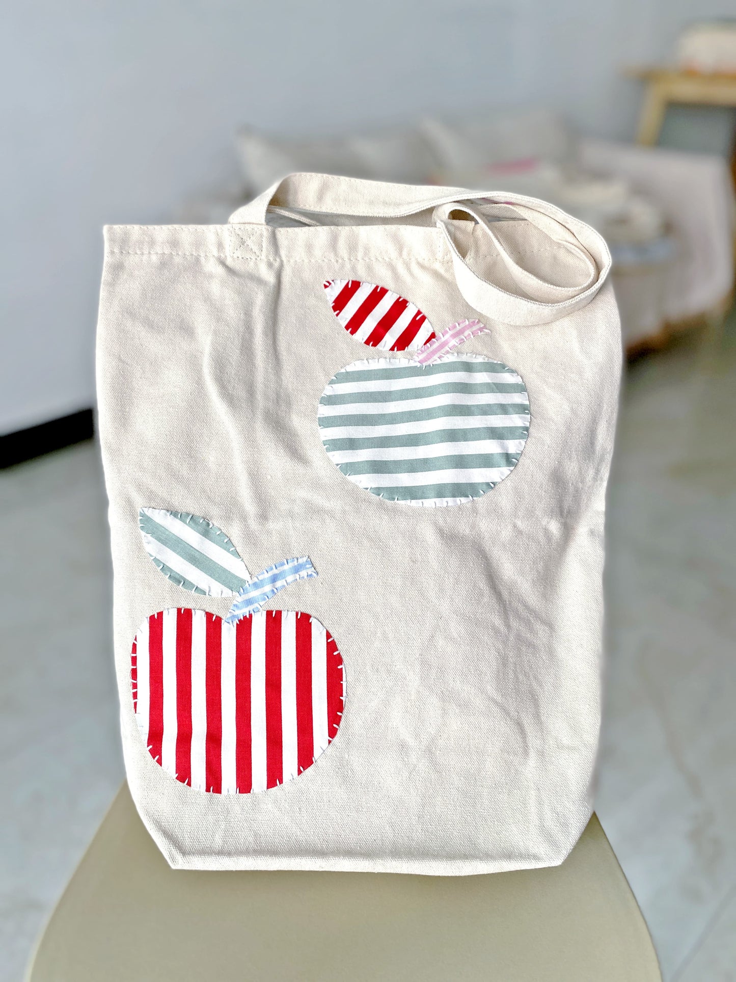 Canvas Carryall with Creative Patchwork