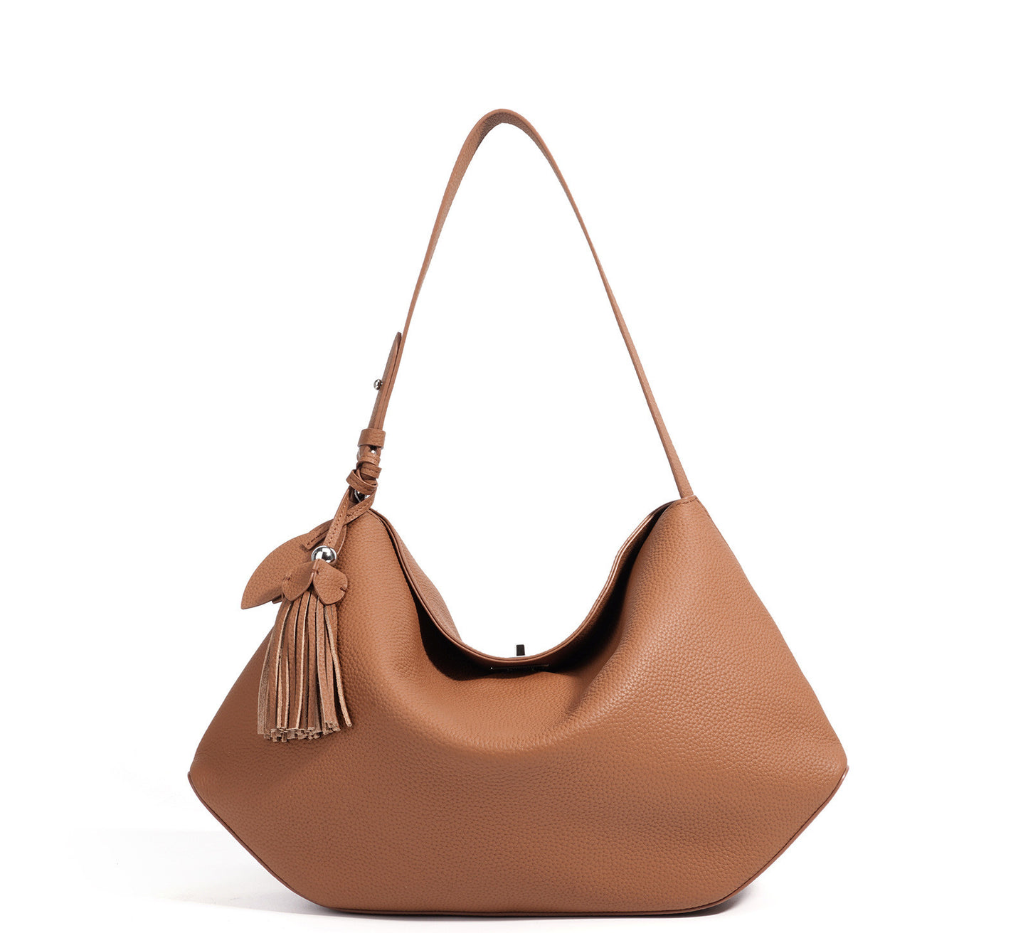 women's genuine leather shoulder bag in brown