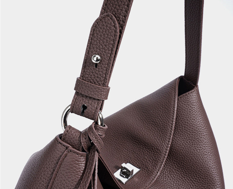 premium full-grain leather tote for women